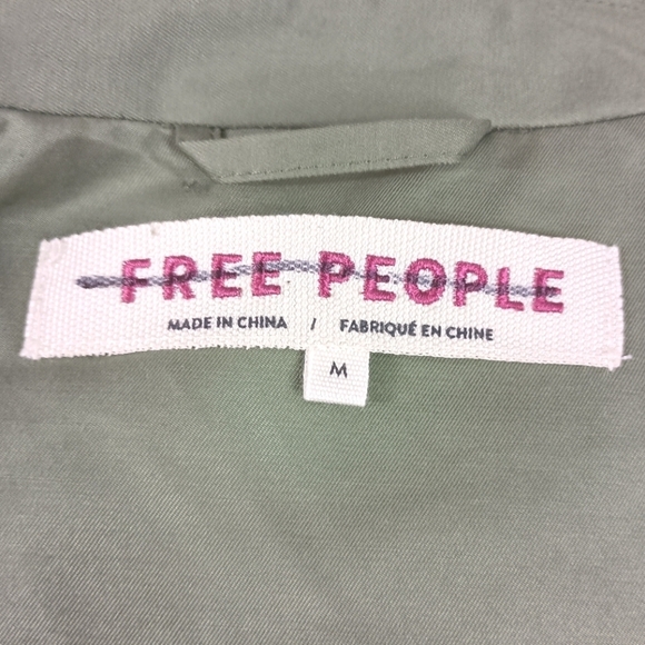 NWOT Free People Looking Glass Trench Coat in Loden Green✨ Medium ✨ $148 - Picture 7 of 8
